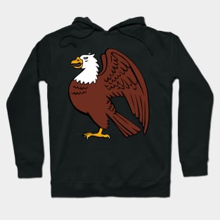 Stylized Bald Eagle Retro Hoodie